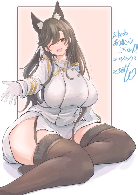 はじめてこちらの世界の愛宕さん描かせていただきました!(ありがとうございました!) 