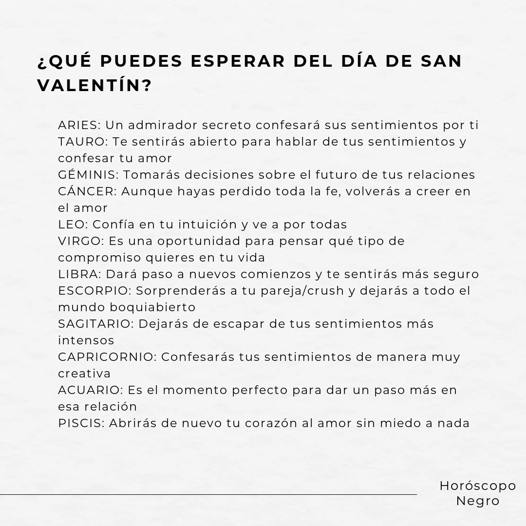 horoscoponegro's tweet photo. ¿Qué pueden esperar los signos del día de San Valentín? 🔮 https://t.co/xSDmshl52V