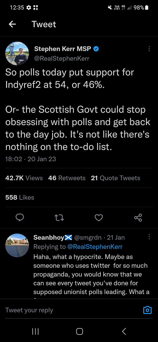 smgrdn's tweet photo. @RealStephenKerr Not even a month since you posted this you absolute balloon. https://t.co/NaSvcSMNJo