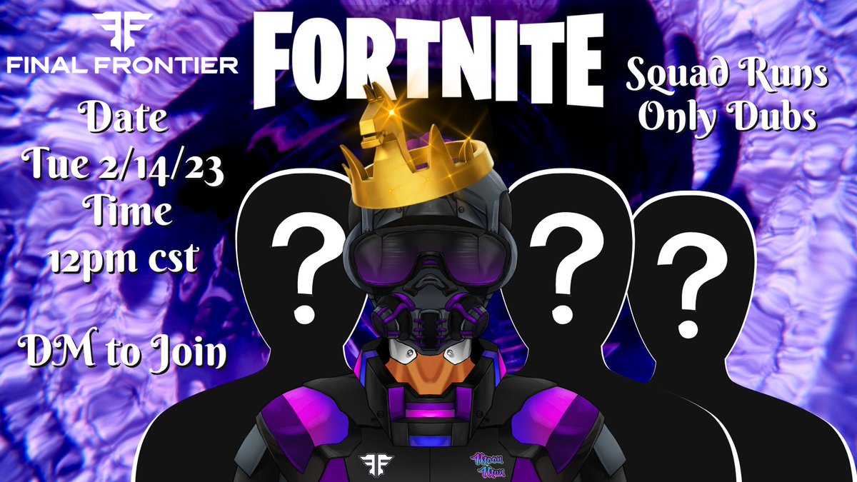 TheMoonManExp's tweet photo. 💎PSA For The Gamers💎

Tomorrow I will be looking to gather gamers that want to squad up &amp; play Fortnite! 

Date: Tue 2/14/23
Time: 12pm CST
Console: Xbox Only
Mic: Required
Game Mode: No Builds

Join: DM me on Twitter if you’d like to be apart of the squad

#Fortnite #OnlyDubs https://t.co/OV7PEVudWJ