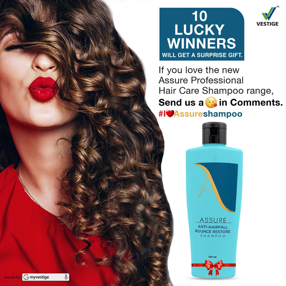 vestigemkt's tweet photo. Use Assure shampoo for your hair, and celebrate Kiss Day every day. Drop a 😘 in the comments if you love Assure shampoo too.

#WishYouWellth #antihairfallshampoo #keratinsmoothening #professionalhaircare #valentineweek #contestalert https://t.co/0DmLOgN4f0