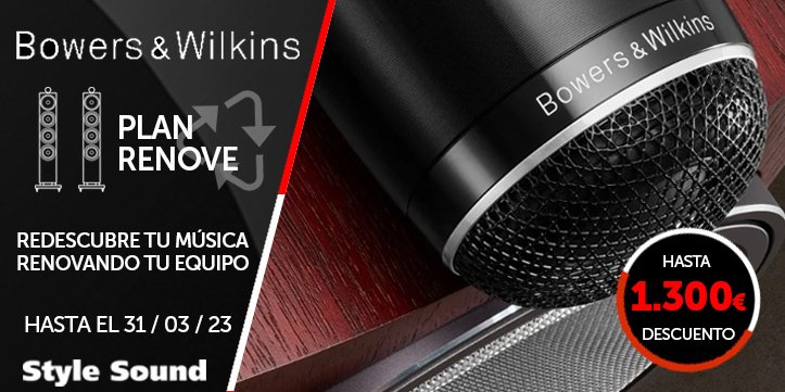 stylesound5's tweet photo. Plan Renove Bowers &amp; Wilkins: Redescubre tu Música ❤️🎶💪

https://t.co/Zdgni1J4fG

Actualiza tu sistema y consigue un descuento de hasta 1.300 €* en los modelos promocionados de las series 700 S3 y 600 S2 Anniversary Edition de @bowerswilkins 

#renove #hifiinside https://t.co/Phb5mIpQ5J