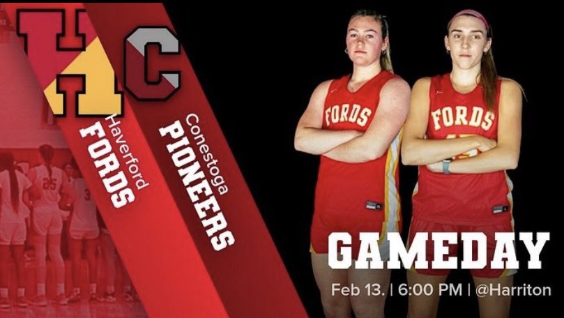 🗣It’s 𝐆𝐀𝐌𝐄𝐃𝐀𝐘‼️

Central League Playoffs

🆚 Conestoga
⏰ 6:00 pm
🏟 Harriton High School
📍 Gladwyne, PA
💻 Delco Hoops youtube.com/live/yH9FIeqZk…

#GoFords | #HPride