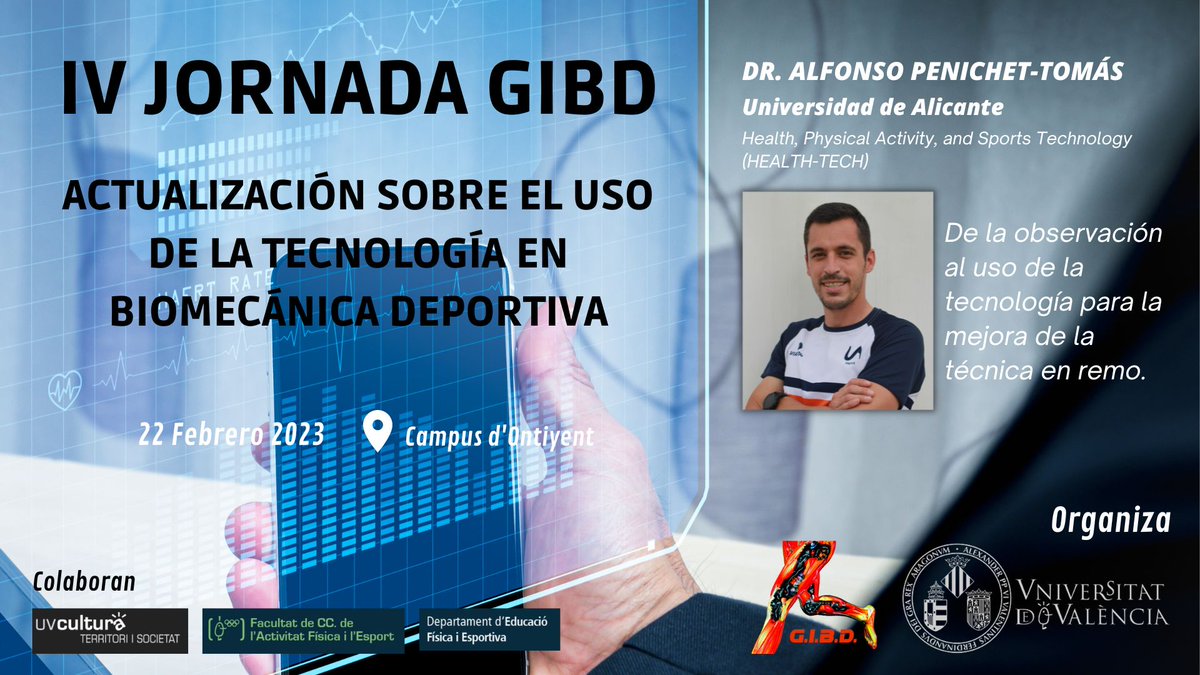 GIBD_UV's tweet photo. 🗣️ 6o ponente de la IV JORNADA GIBD 🦿
@AlfonsoPenichet, será el tercer compañero de la @UA_Universidad que estará con nosotros en la jornada🚣🏻‍♂️🚣🏻‍♀️

Inscripción 👇🏻
https://t.co/4qvx5zPkH1 https://t.co/ZqyjenDQ0k