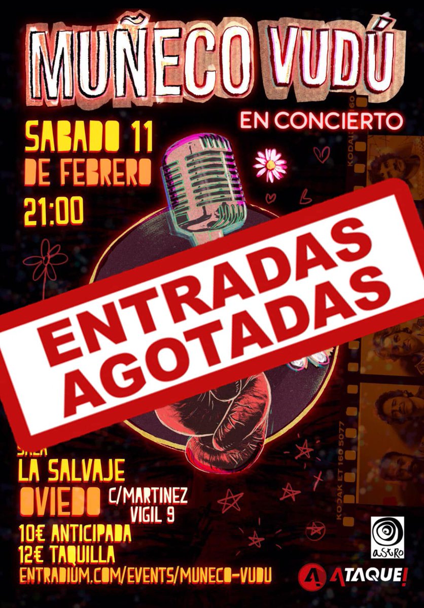 astromusica's tweet photo. Da gusto empezar el lunes tarareando la canción de @MunecoVudu que se nos quedó pegada en el concierto del sábado (ésta 👉 https://t.co/ONwqPVxlgg) y sentirse estupendamente, sabiendo que el grupo vendió todas las entradas. https://t.co/uiAeVnr84p