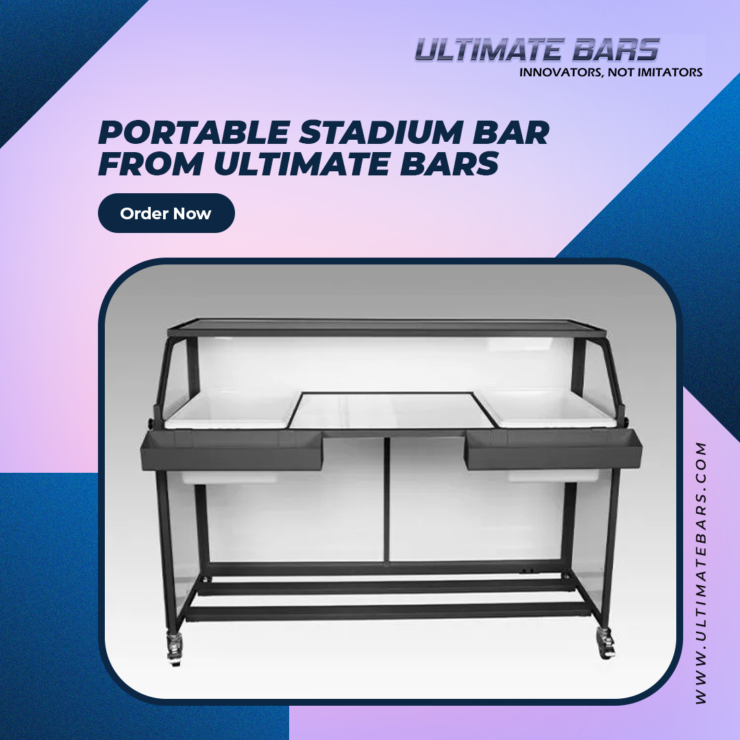 ultimatebars's tweet image. If you are looking for a bar for large events, catering to big crowds, our Stadium Bar is exactly what you need. Lightweight, durable, portable, and customizable–in short, just perfect! Buy now: bit.ly/3AZmvNV. #barframe #stadiumbar