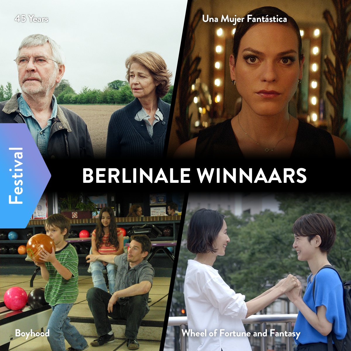 cinemember's tweet photo. Stream o.a. '45 Years', 'Boyhood', 'Una Mujer Fantástica' en 'Wheel of Fortune and Fantasy' die in de prijzen vielen tijdens de Berlinale, waarvan de nieuwe editie deze week van start gaat.
#CineMember #Berlinale https://t.co/FSoSeDCnky
