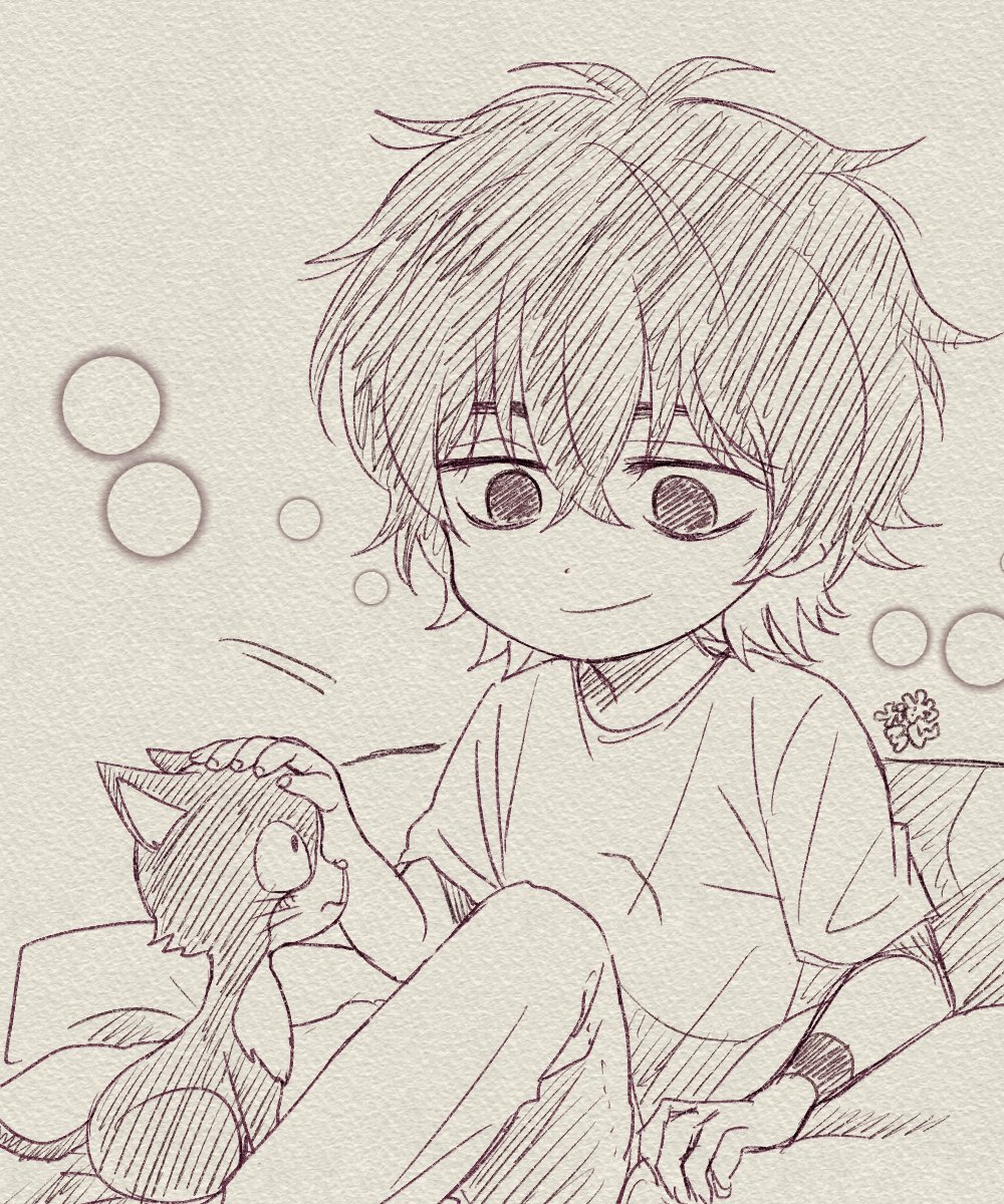 ケイネムらしき落書き🐺🐱 