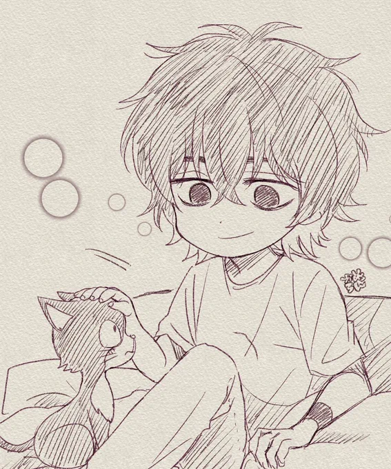 ケイネムらしき落書き🐺🐱 