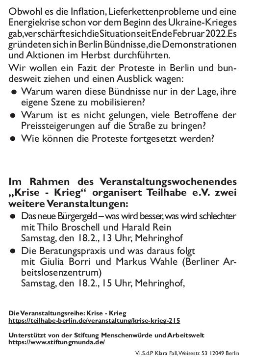 nk_12049's tweet photo. Veranstaltung „Heißer Herbst“ und kalter Winter? – Eine Auswertung der Proteste gegen Preissteigerungen.
Freitag, den 17.2.2023 um 19 Uhr im Versammlungsraum Mehringhof,
Gneisenaustr.2a
infos: https://t.co/1t8AnQ6sGP
#b1702 #Preisproteste #Umverteilen https://t.co/12tRM3cgCF