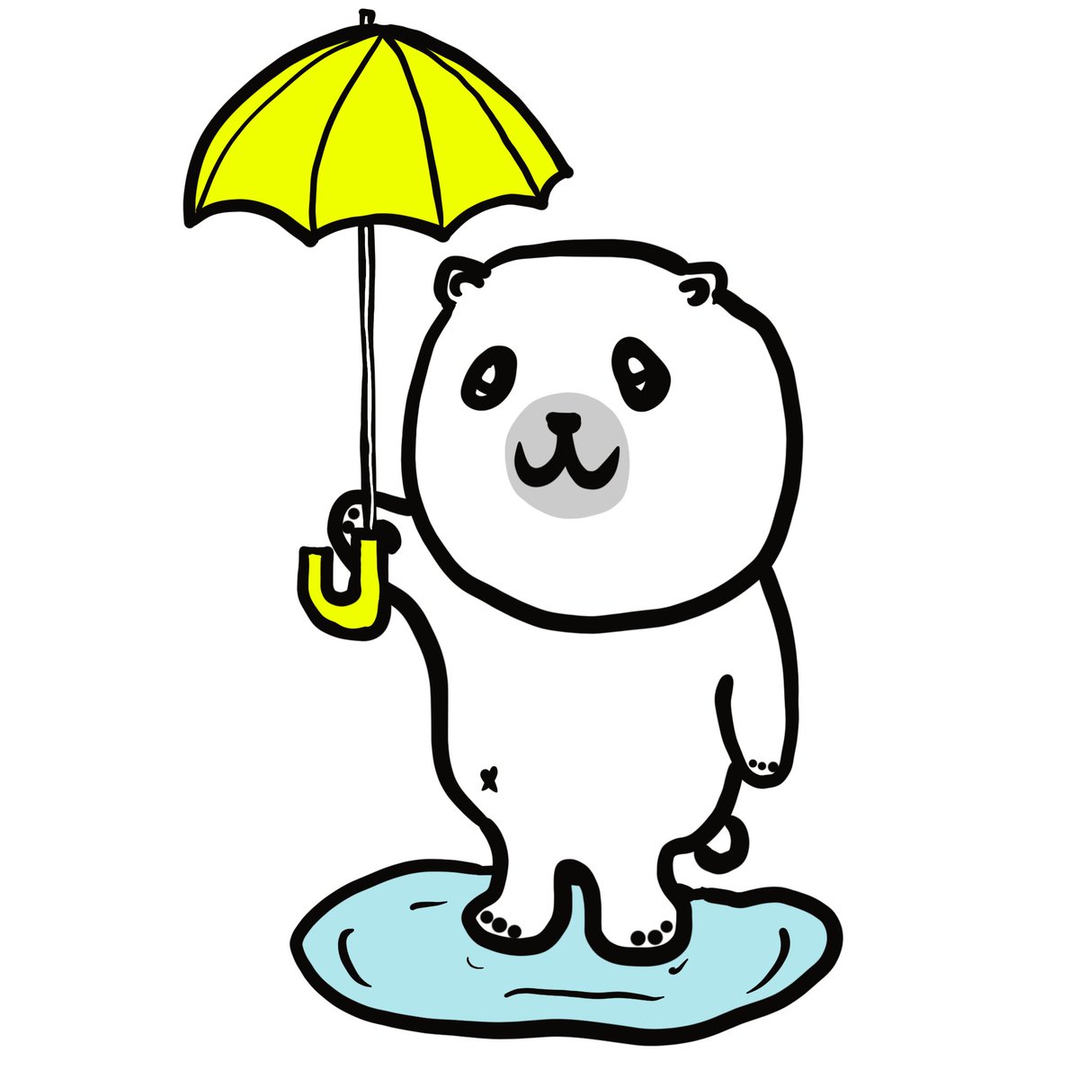 どんよりしてた日も明るい色の傘でワクワク🐻‍❄️☂️

#しろくまゴロー #傘
#しろくま #シロクマ #polarbear
#artwork #illustration #drawing #イラスト #ゆるイラスト