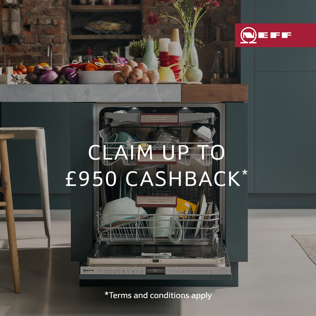 NEFF Kitchen Cashback. It’s simple really:
- Receive £450 cashback on any kitchen featuring three or more selected NEFF appliances.
- Plus, a further £500 if you also purchase a NEFF Venting Hob
#kashkitchens #Homeappliancesdeals #homeappliancesdeals #neffappliances #NEFFpassion