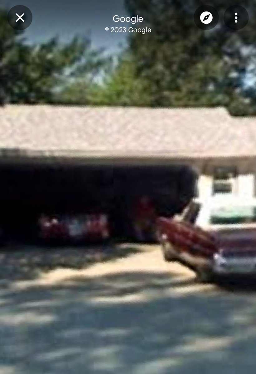 Mwsmith0816's tweet photo. My grandfather died in 2016, this is a photo from @googlemaps that shows him relaxing in his garage after doing his yard work in 2008 thanks to @Google I still get to see him the way I remember him, relaxing enjoying retirement by his @Cadillac https://t.co/tpV5S12e1H