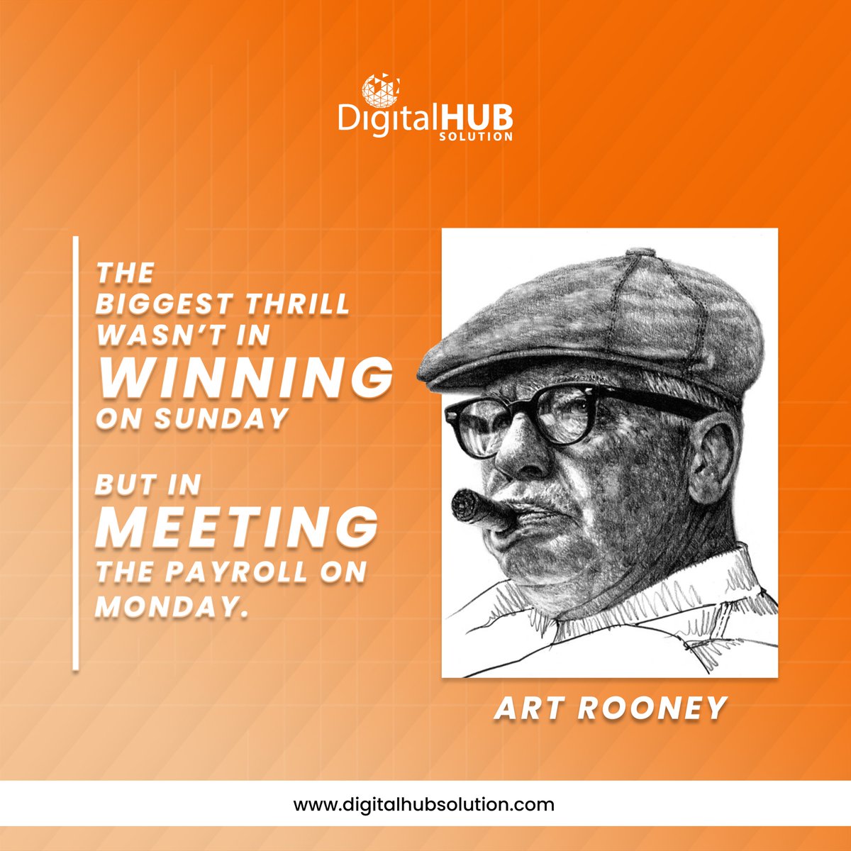dhubsolution's tweet photo. The biggest thrill wasnโt in winning on Sunday but in meeting the payroll on Monday.โ ~ Art Rooney
Visit - https://t.co/UpjFdBuhNw
.
.
.
#inspirationalquotes #motivationalquotes #quotes #motivational #digitalhubsolution #thedigitalhubsolution #digitalmarketing https://t.co/j4ZYl1ViJl
