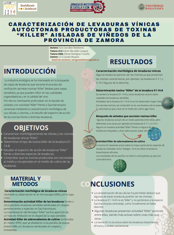 IESClaudioM's tweet photo. La alumna Sara González hoy presenta su proyecto de "CARACTERIZACIÓN DE LEVADURAS" https://t.co/28jS9mXVCk