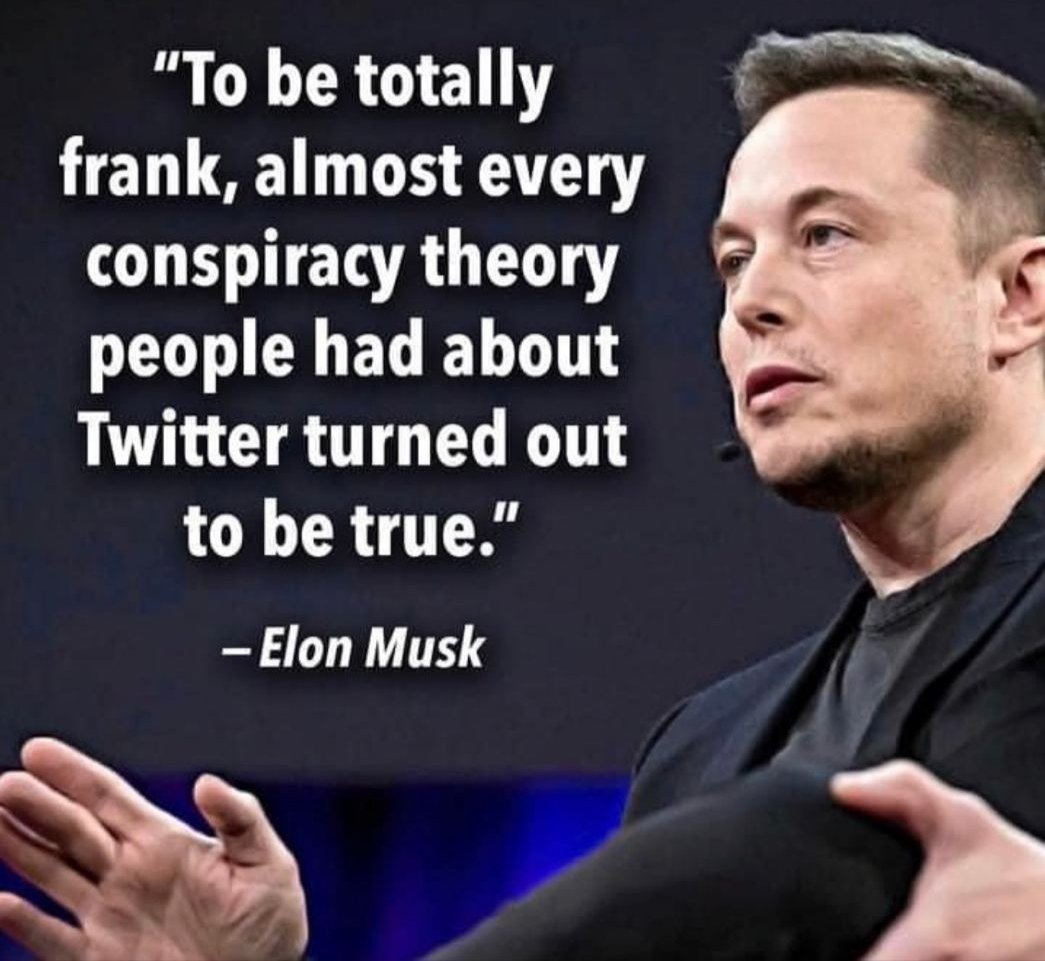 PanagiotisMylo6's tweet image. "Για να είμαι απόλυτα ειλικρινής, σχεδόν κάθε θεωρία συνωμοσίας που είχαν οι άνθρωποι για το #Twitter αποδείχτηκε αληθινή"  #ElonMusk

Κάθε προσπάθεια που κάνουμε τόσο ατομικά όσο &amp;amp; συλλογικά έχει στην πραγματικότητα ΣΗΜΑΣΙΑ..
#QuestionTheNarrative &amp;amp; κάντε το καθημερινά..!!