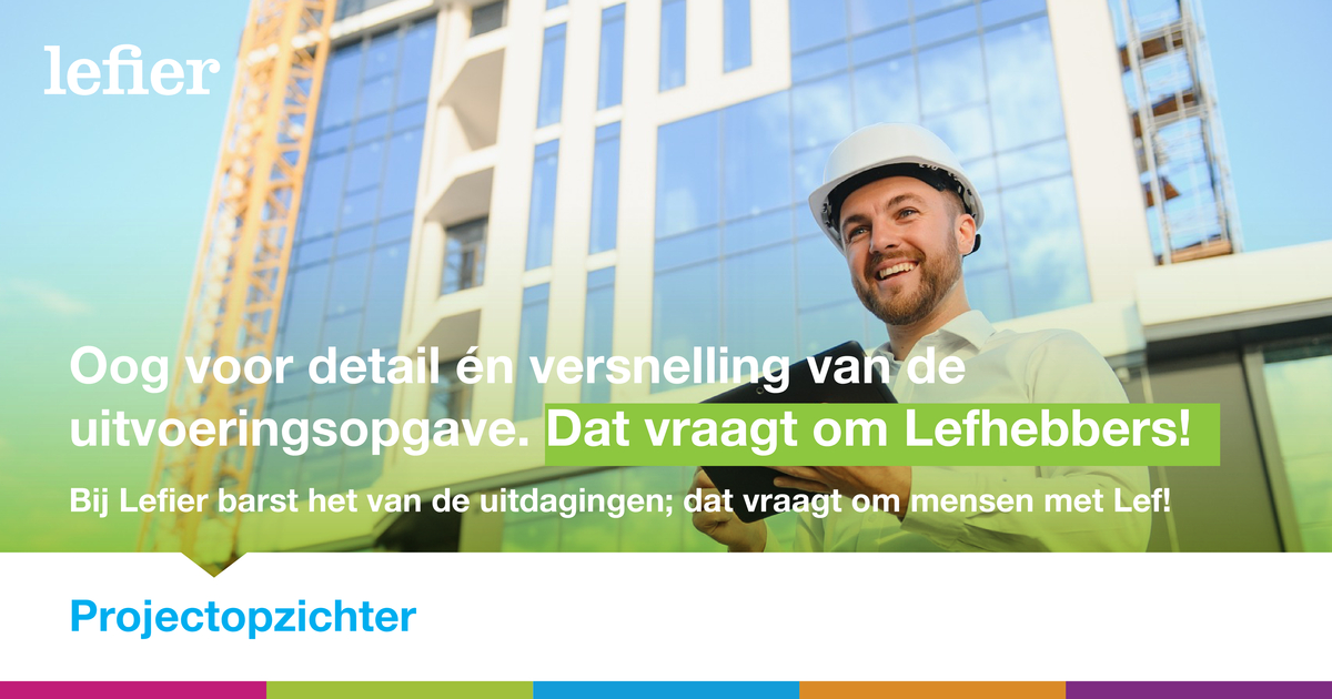Ben jij daadkrachtig en resultaatgericht? En heb jij een natuurlijk overwicht? Kun je je goed verplaatsen in de bewoners? 

Interesse? Check onze website via lefier.nl/vacatures #werkenbijlefier #vacature #projectopzichter #emmen