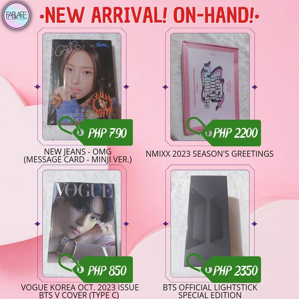 fablareshopph's tweet photo. 🩷ALL-WEEK FREE SHIPPING🩷 1/6
We'd like to show y'all some love with our Valentine's Promo: FREE SHIPPING when you purchase our on-hand items through our google form! 🥰
#FBSPHOnhandItems #NEWJEANS #MINJI #NMIXX #V #RM #BTS #ENHYPEN #TOMORROW_X_TOGETHER #CONVERSE #ONESTARPRO https://t.co/ikjMk32Uaq