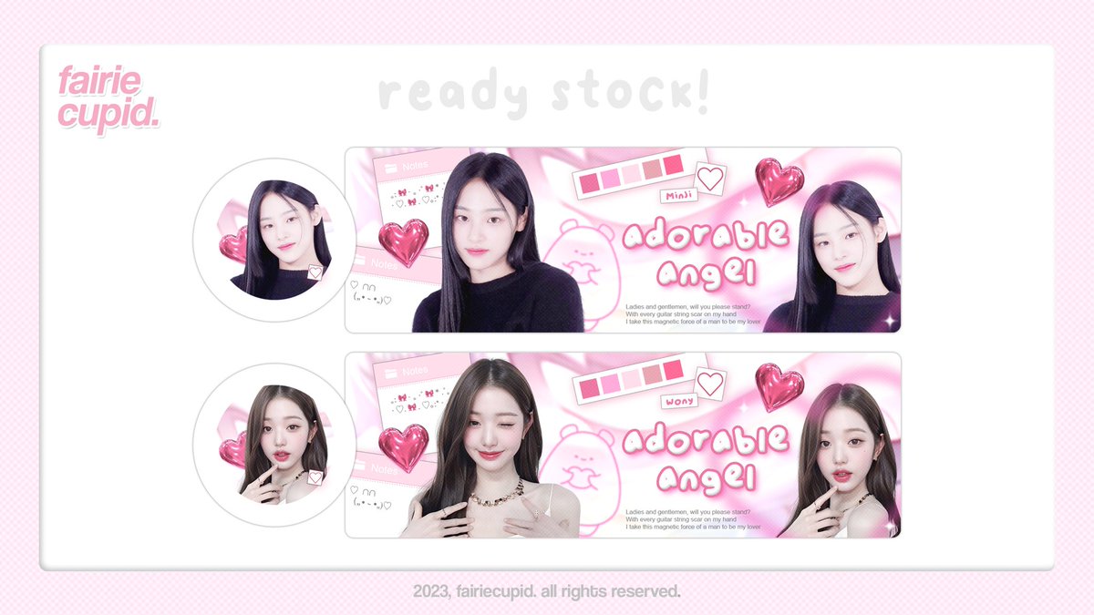 ꒰ help retweet please? tysm ꒱

hiii fairies 🧚🏻‍♀️ aku ada layout ready stock Minji dan Wonyoung, harganya 11k/each 🙆🏻‍♀️🌷 free replacement text yaa. payment avail via dana, gopay, shopeepay. kalau berminat bisa langsung dm aku, terimakasiii <3

#zonauang #zonaba