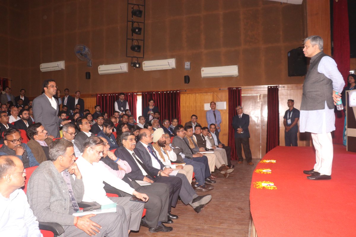 IRITMLKO's tweet photo. Shri Ashwini Vaishnaw, Hon'ble Minister of Railways,Communications, and Electronics &amp; IT visited IRITM today. He addressed &amp; interacted with IRTS Probationers,officers from RDSO,MCF, LKO &amp; LJN divisions.GMs of NR,NER,MCF and DG/RDSO, were present on the occasion.@RailMinIndia https://t.co/j6KAtFf1EU