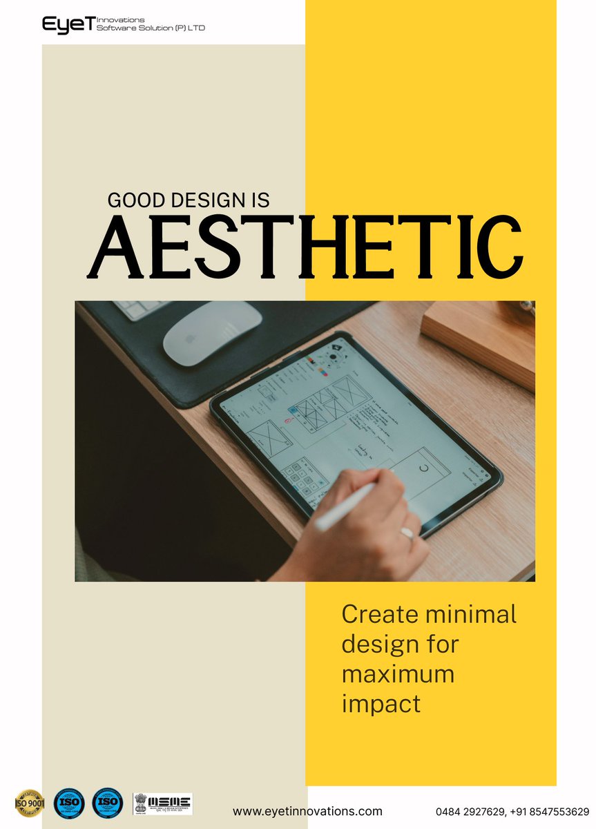 EyetGlobal's tweet photo. Create minimal design for maximum impact with Eyet Innovations UI/UX design. 
For more information visit https://t.co/WsSPclOulW
#UI #UX #UserInterface #UserExperience #Applications #MobileApplications https://t.co/bOGPgxSyJp