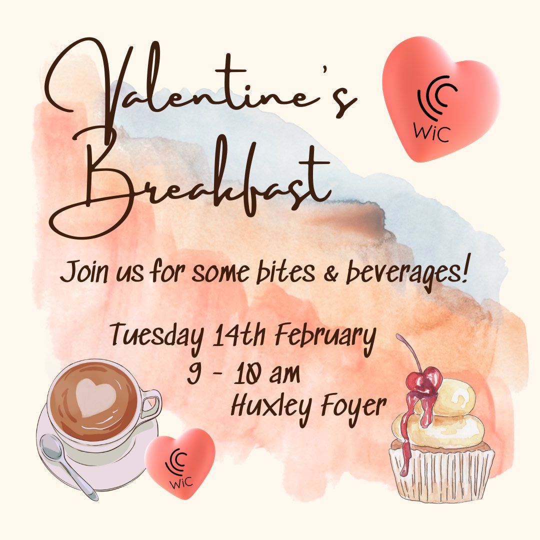 To celebrate Valentine’s Day, come enjoy some snacks and have a chat with us in the Foyer of the Huxley Building (Level 3) 💕