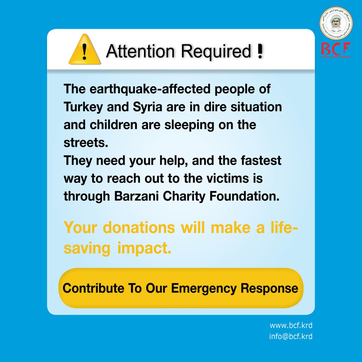 BarzaniCF's tweet photo. #BCF sending cross-border aid convoys to #Turkey and #Syria. Your donations make a profound impact on the lives affected by the devastating #earthquake.

#زلزال_سوريا_وتركيا #Turkeyquake #syriaearthquake 
 #هزة_أرضية #earthquake #deprem #زلزال_شرق_المتوسط  #زلزال_ترکیا_وسوريا https://t.co/dzyXti3aHZ