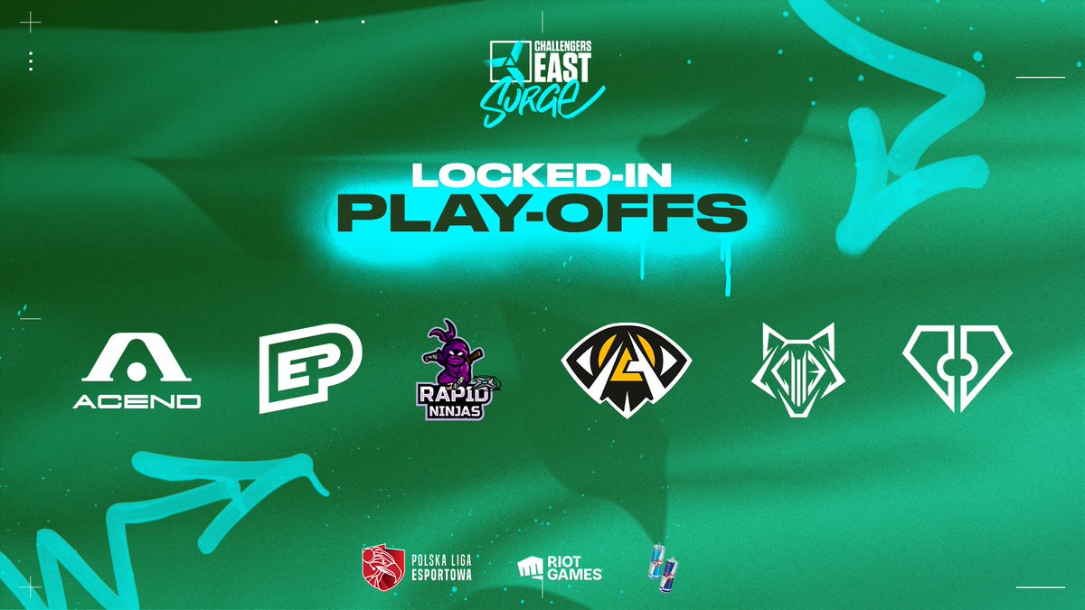 VALORANT Challengers East: Surge (@valleague_east) on Twitter photo Six teams are already locked in the play-offs! 👊
🏅 <a href="/AcendClub/">ACEND CLUB</a>
🏅 <a href="/enterprise_esp/">ENTERPRISE ESPORTS</a>
🏅 <a href="/Rapid_Ninjas/">Looking4Org (ex-RapidNinjas East Surge)</a>
🏅 <a href="/AnonymoEsports/">Anonymo Esports</a>
🏅 <a href="/cyberwolves_si/">Cyber Wolves - Esports</a>
🏅 <a href="/EsportsDiamant/">Diamant Esports</a>
Congratulations! 👏 Six teams are already locked in the play-offs! 👊
🏅 <a href="/AcendClub/">ACEND CLUB</a>
🏅 <a href="/enterprise_esp/">ENTERPRISE ESPORTS</a>
🏅 <a href="/Rapid_Ninjas/">Looking4Org (ex-RapidNinjas East Surge)</a>
🏅 <a href="/AnonymoEsports/">Anonymo Esports</a>
🏅 <a href="/cyberwolves_si/">Cyber Wolves - Esports</a>
🏅 <a href="/EsportsDiamant/">Diamant Esports</a>
Congratulations! 👏