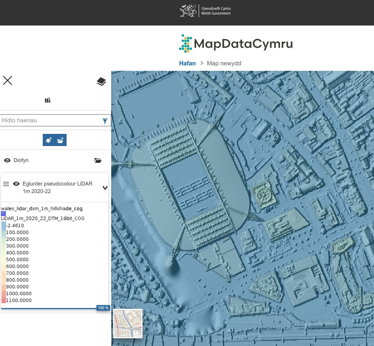 Hoffech chi weld Cymru o ongl newydd? I gyd-fynd ag Wythnos Caru Data 2023 #LoveData23 mae’n bleser gennym gyflwyno ein set ddata LiDAR (Light Detection and Ranging) diweddaraf, sy’n cynnig golwg glir iawn o dirwedd Cymru! mapdata.llyw.cymru/layergroups/ge…