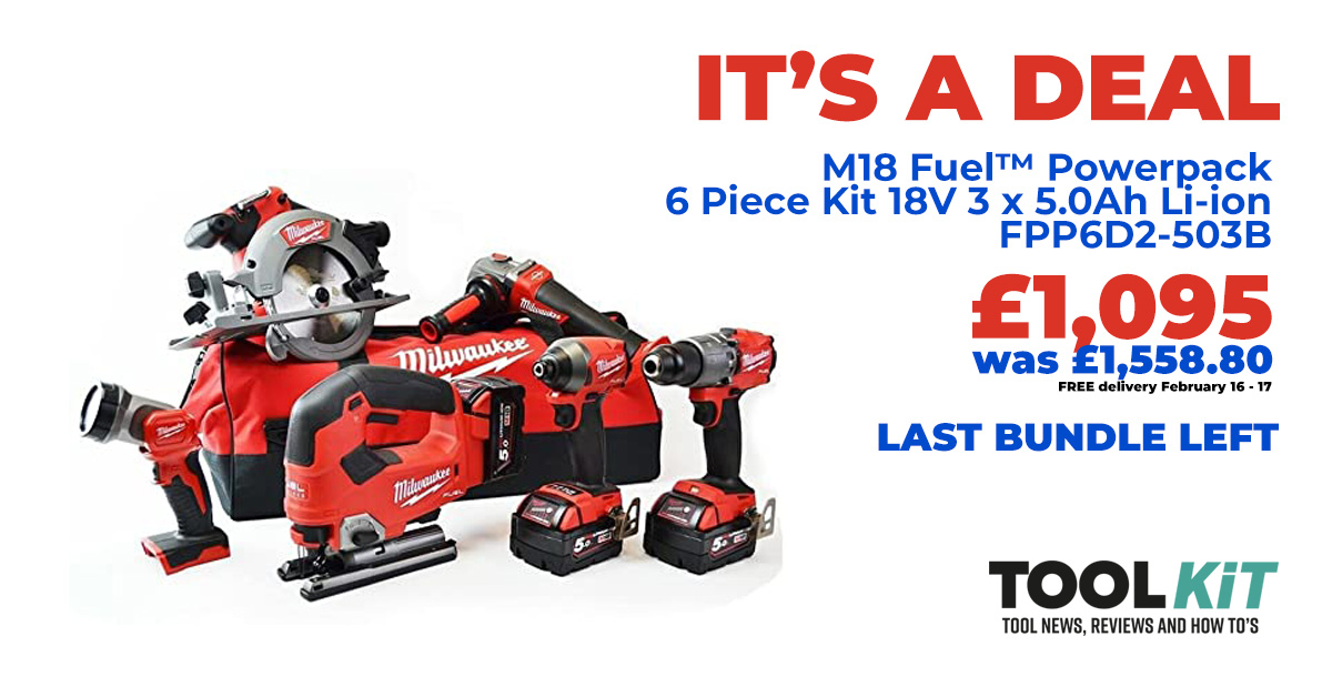 Save £500 on this M18 Fuel Powerpack 6 Piece Kit from Milwaukee (fulfilled by Amazon) last one remaining!!!

zurl.co/vRMu 

#ToolDeals #Save #ToolBundle