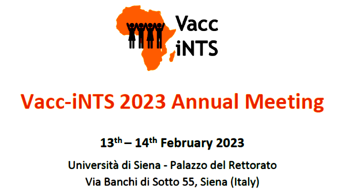 Today the Vacc-iNTS Consortium is meeting in Siena (Italy) for the 2023 annual meeting to discuss the progress on the activities for the advancement of the development on a novel vaccine against #iNTS and recent results of the different work packages will be presented.