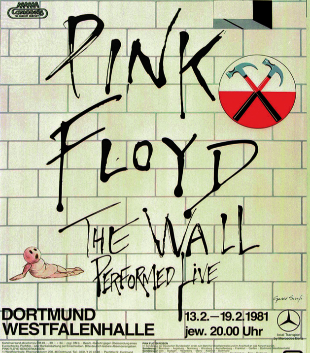 pinkfloyd's tweet photo. The poster for the first eight Wall shows of 1981 (an additional night was added at the end of the run) which were followed, in June, by five nights in London. https://t.co/JW2ki7QtQH