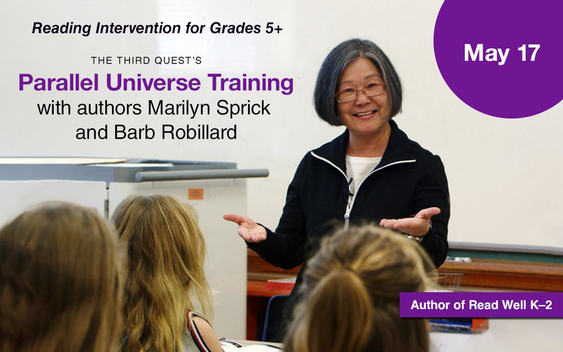 Join us virtually for a special half-day training of The Third Quest's Parallel Universe. Registration includes all students materials for one student, Program Overview, sample pages from Coach's Manual. Visit thethirdquest.com/training/ to learn more or register.