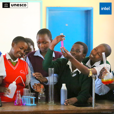 UnescoEast's tweet photo. Itโs not rocket science, itโs human rights!
Girls & women are key to developments in innovation and technology but are far too often missing in STEM fields.
Join @UNESCO and @Intel in supporting to be innovators, creators and leaders in STEM! #GirlsInScience #GirlsDoSTEM https://t.co/d52poJuZ1g