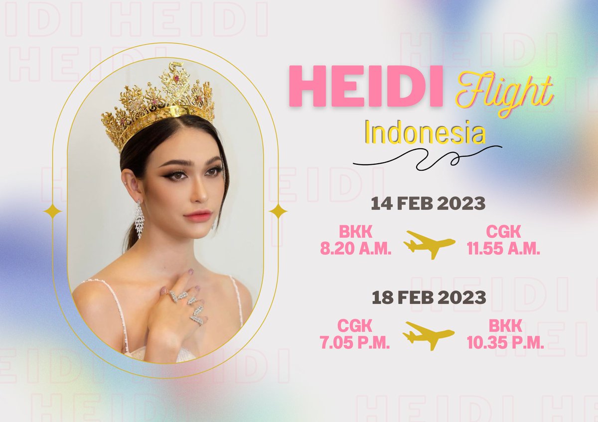 Heidi Indonesia flight 🛫
🔉 พรุ่งนี้ไฮดี้บินไปเดินแบบที่อินโอนีเซีย ไปให้กำลังใจก่อนบินที่สนามบินกันได้น่า✨

#ไฮดี้พลังใบ 
#heidiamanda