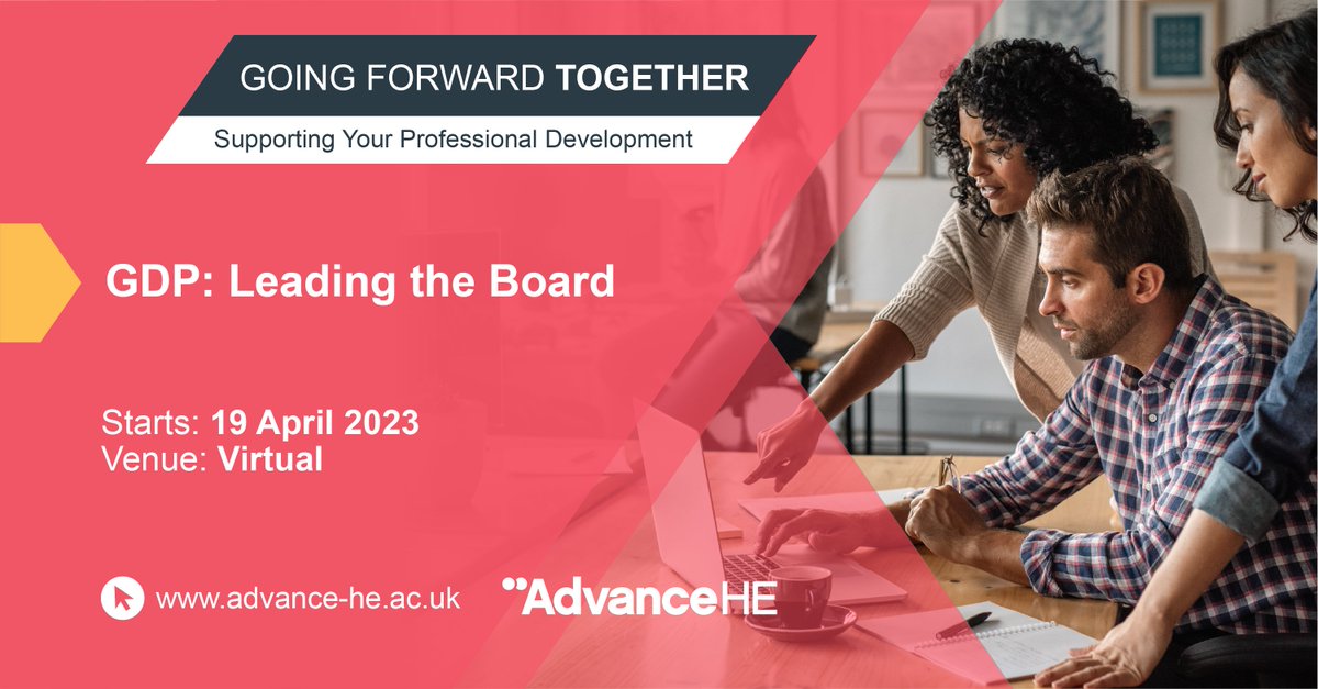 AdvanceHE's tweet photo. Leading the board is designed to support those who are new to leading, or aspire to lead, a governing body (or committee) of a higher education institution. Starts 19 April 2023, virtual. Book now. https://t.co/kMSIc5MerT
#HigherED #GoingForwardTogether https://t.co/20mRlpiO7m