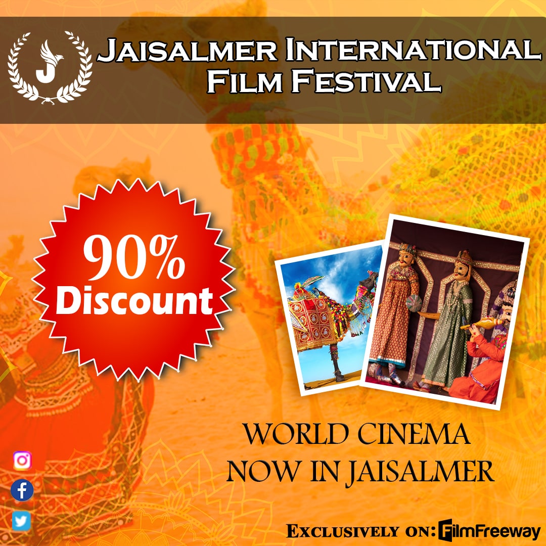 jiff_twit's tweet photo. 𝙅𝙄𝙁𝙁 OFFERS 90% 𝐃𝐢𝐬𝐜𝐨𝐮𝐧𝐭 𝙊𝙉 𝘼𝙇𝙇 𝙎𝙐𝘽𝙈𝙄𝙎𝙎𝙄𝙊𝙉𝙎
𝙎𝙐𝘽𝙈𝙄𝙏 𝙔𝙊𝙐𝙍 𝙁𝙄𝙇𝙈𝙎 𝙉𝙊𝙒 !!!
Submission Link: https://t.co/e1VqfAUs8h
#JIFF #indifilmmaker #filmfreeway #jaisalmerinternationalfilmfestival  #FILMFESTIVAL #globalicon #rajasthan #socialmedia https://t.co/up3B8e9Oja