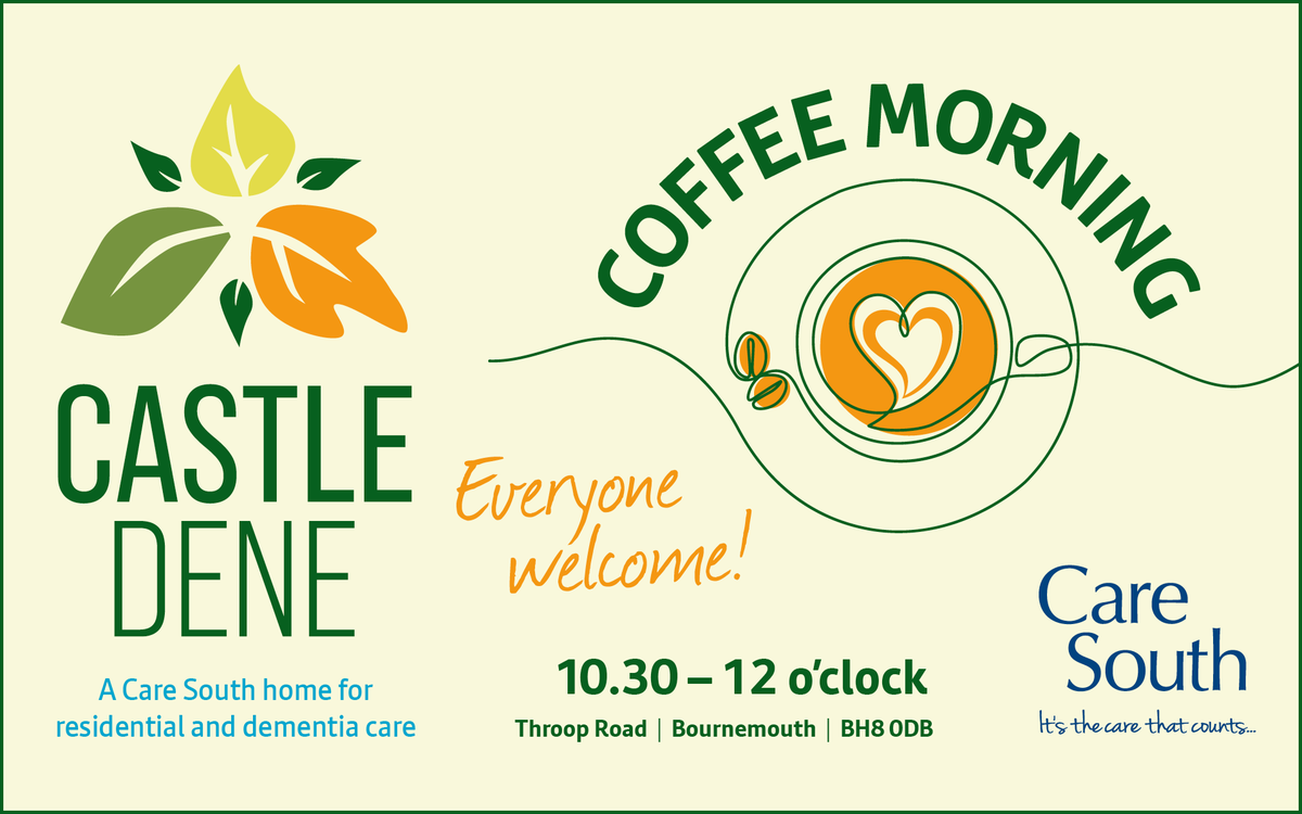 CareSouthUK's tweet photo. Join residents and staff members at #CastleDene on the second Friday of each month for fun-filled #coffeemornings. ☕

When: Starting on 10th March on the second Friday of each month
Time: 10:30am -12pm

We can’t wait to welcome you for lots of #FoodFunFriendship.  

#CareSouthUK https://t.co/aVPSbApMIl