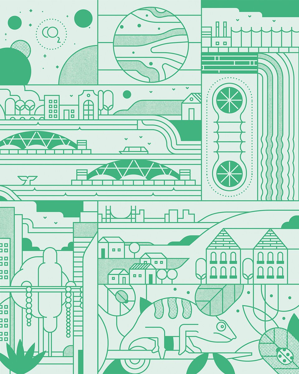 studioMUTI's tweet photo. Spatial Planning & New Economic Models | Editorial illustration for @bmwfoundation #MUTI #illustration #editorialillustration #sustainable #risecities https://t.co/CXxuweq2Wx