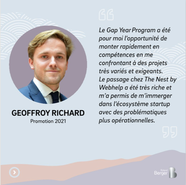 BergerParis's tweet image. Le #GapYearProgram c’est l’opportunité de monter en compétences au travers de missions variées et responsabilisantes.

⬇️ Retour sur l'expérience de Geoffroy &amp;amp; Andrea-Lou ( @Webhelp_FR ) 

🗓️ Les candidatures sont ouvertes jusqu’au 17 février !

bit.ly/3CQWXmY