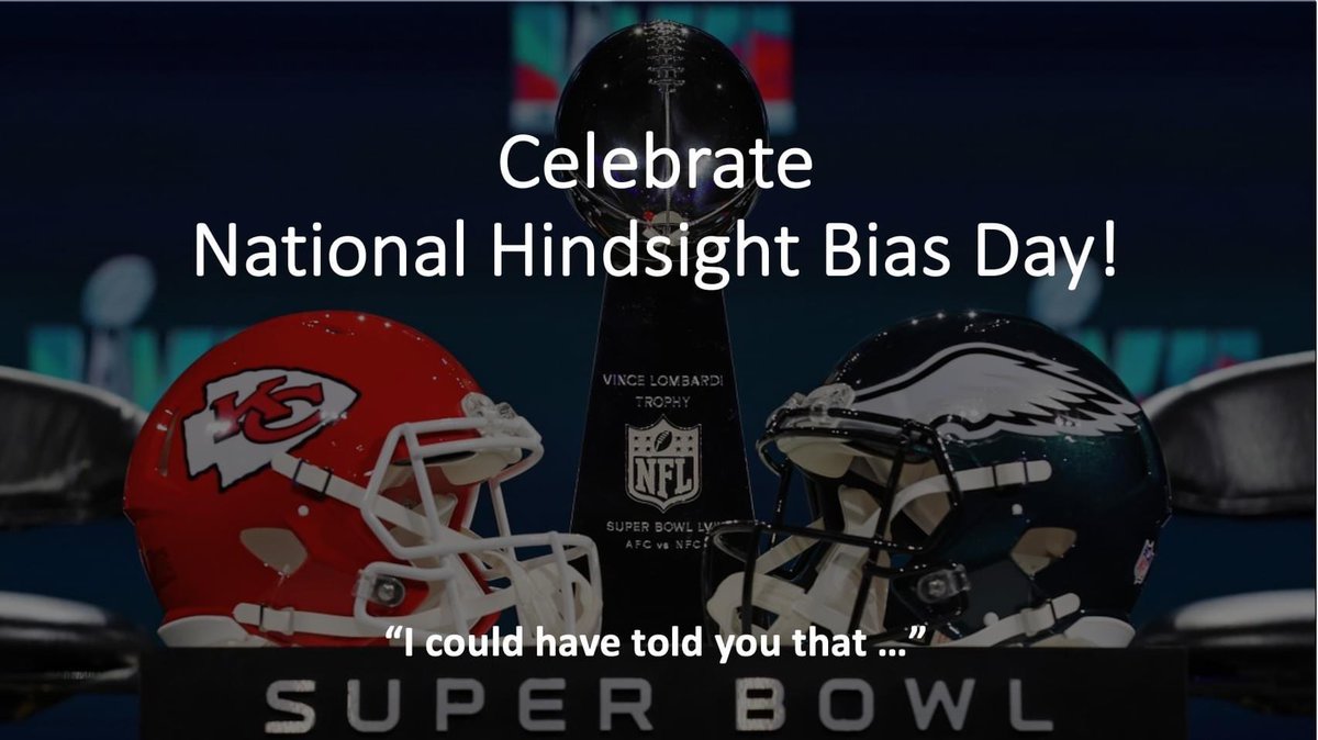 Happy National Hindsight Bias Day!! 🏈 “I KNEW the Chiefs were going to win!” 🤣 #hindsightbias #superbowl #psychology #psych #ap #appsych #appsychology #humanbehavior #behavior #psych101 #psychologymemes #psychmemes #teacher #apteacher #aps #psychologyteacher #teachers