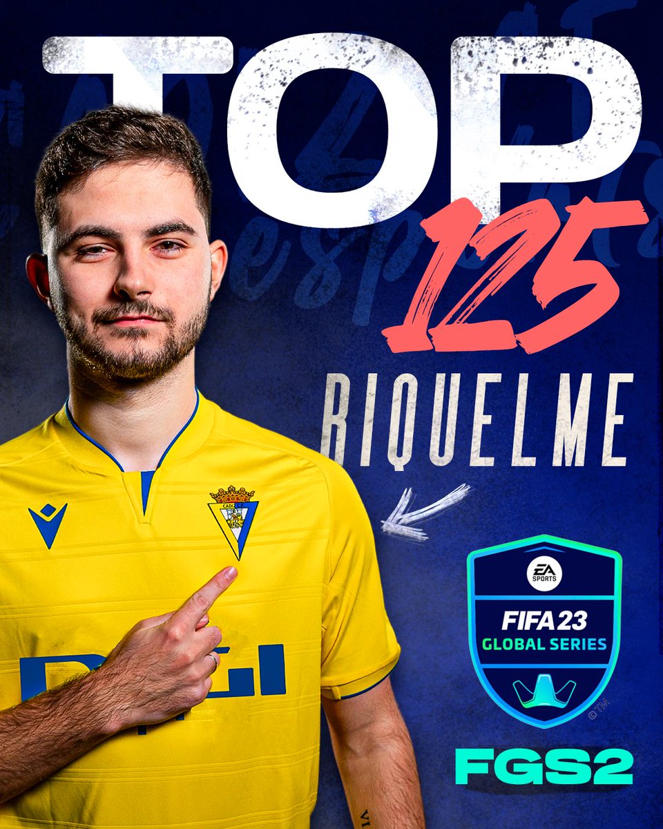 Cadiz_CFESports's tweet photo. 💛 @CRiquelme15_ recupera sensaciones
🔝 El jugador cadista logró el top 1⃣2⃣5⃣ en la #FGS2 y vuelve a situarse entre los mejores de Europa 🌍
#VamosCádiz #FIFA23 https://t.co/wFXzGs2ws7