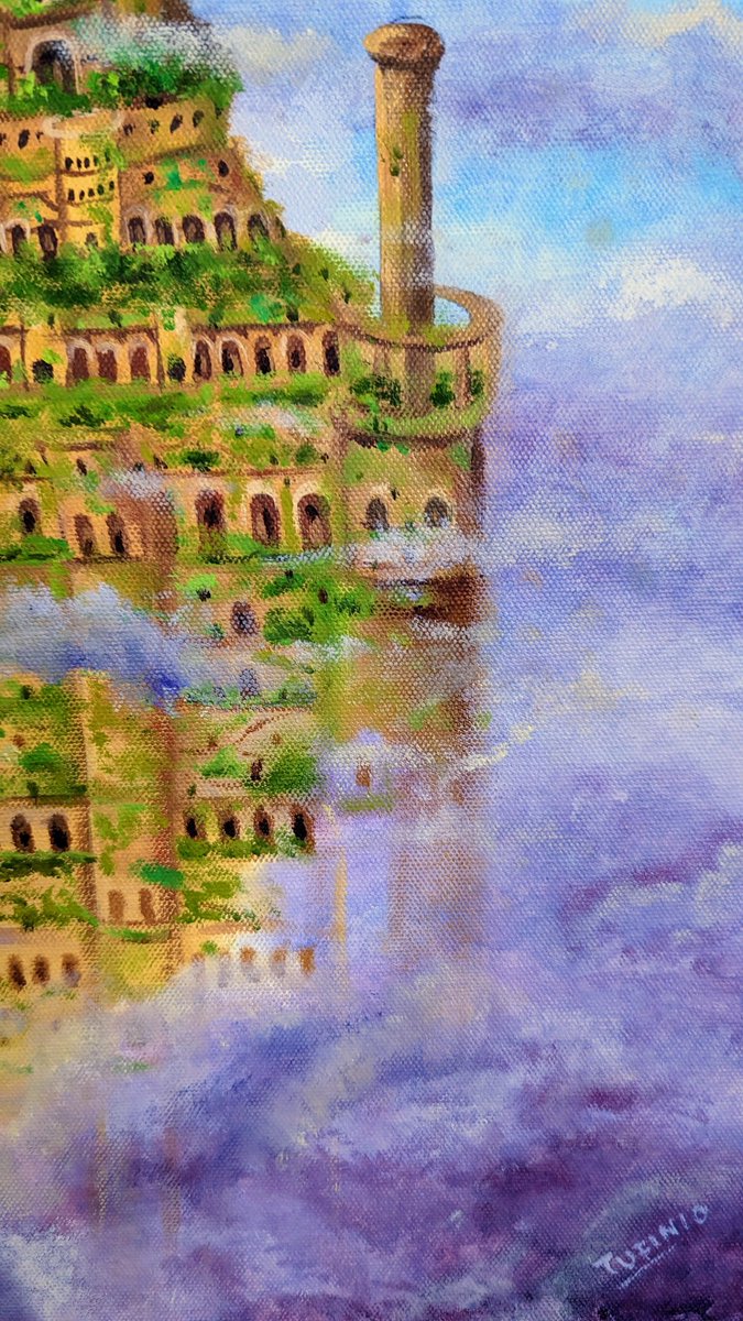 The Observatory from Dragon Quest IX oil painted on canvas by my father <a href="/TufinioArt/">TufinioArt</a>. 

Big congratulations again <a href="/_MoutonNoir/">JoJailo</a> 🇫🇷 for winning the TufinioArt giveaway &amp; requesting this👊

Thanks all again for the continued support ❤️