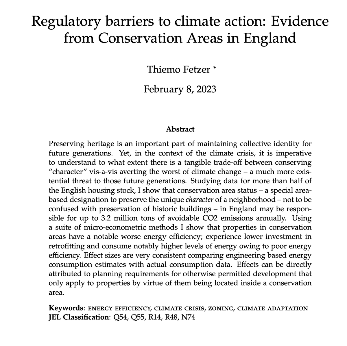 fetzert's tweet photo. There are many barriers to #Climate action. My new research shows how #ConservationAreas in UK
a) have large effects on #carbon #CO2 #emissions
b) impede #ClimateAction 
c) turn the idea of what #ConservationAreas were meant to be on its head
📰  https://t.co/TY00WXjFkP
🧵⬇️ https://t.co/4TtN6wLiT9
