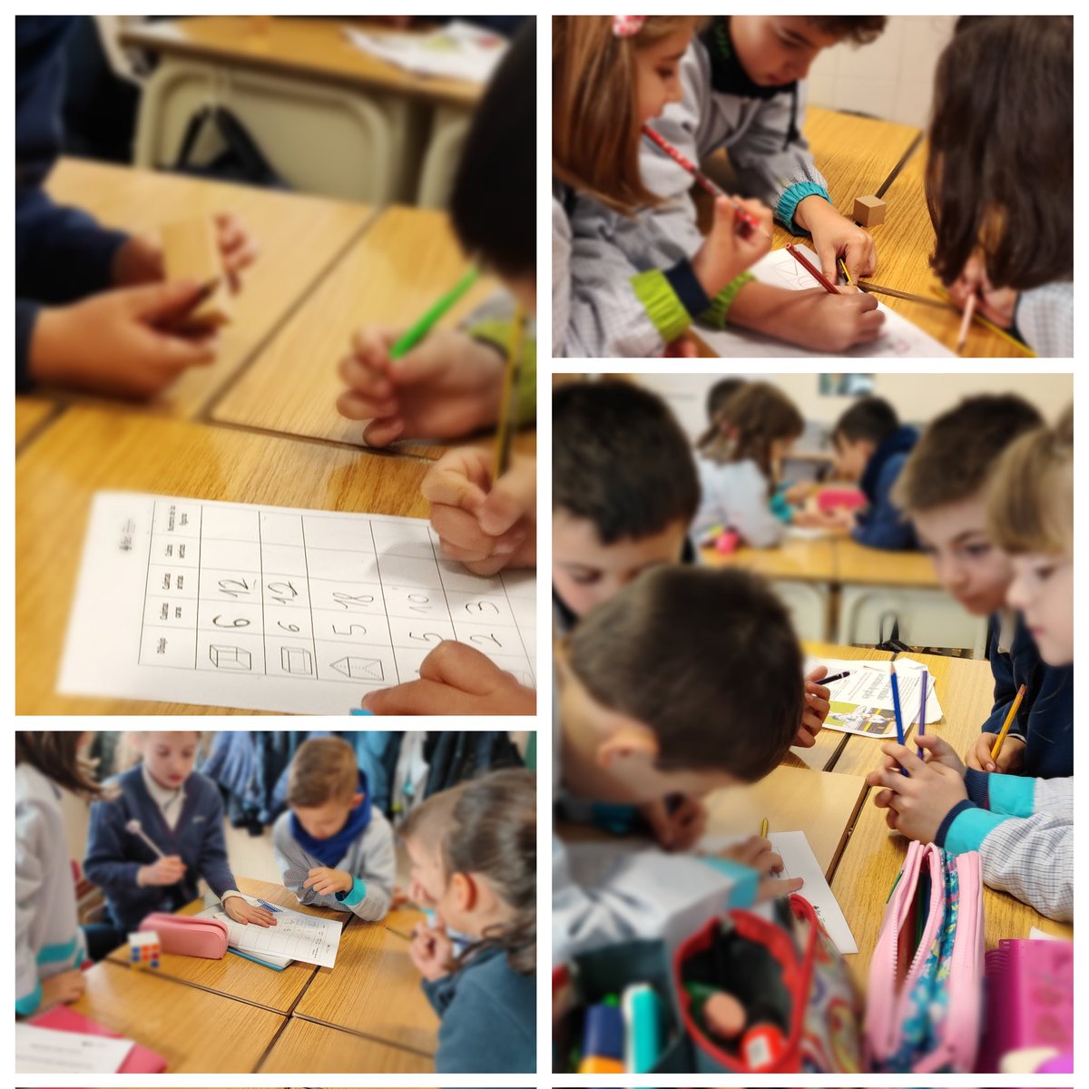fecmips's tweet photo. Ver, tocar y aprender.
La clase de #segundoEP manipula los diferentes cuerpos geométricos para entender y contar mejor los vértices, las aristas y lados en una ronda práctica de mates.
#aprendizajemanipulativo
@colegiosfec
#Emat
@tekmaneducation
#otraformadeaprender https://t.co/foodayuBnW