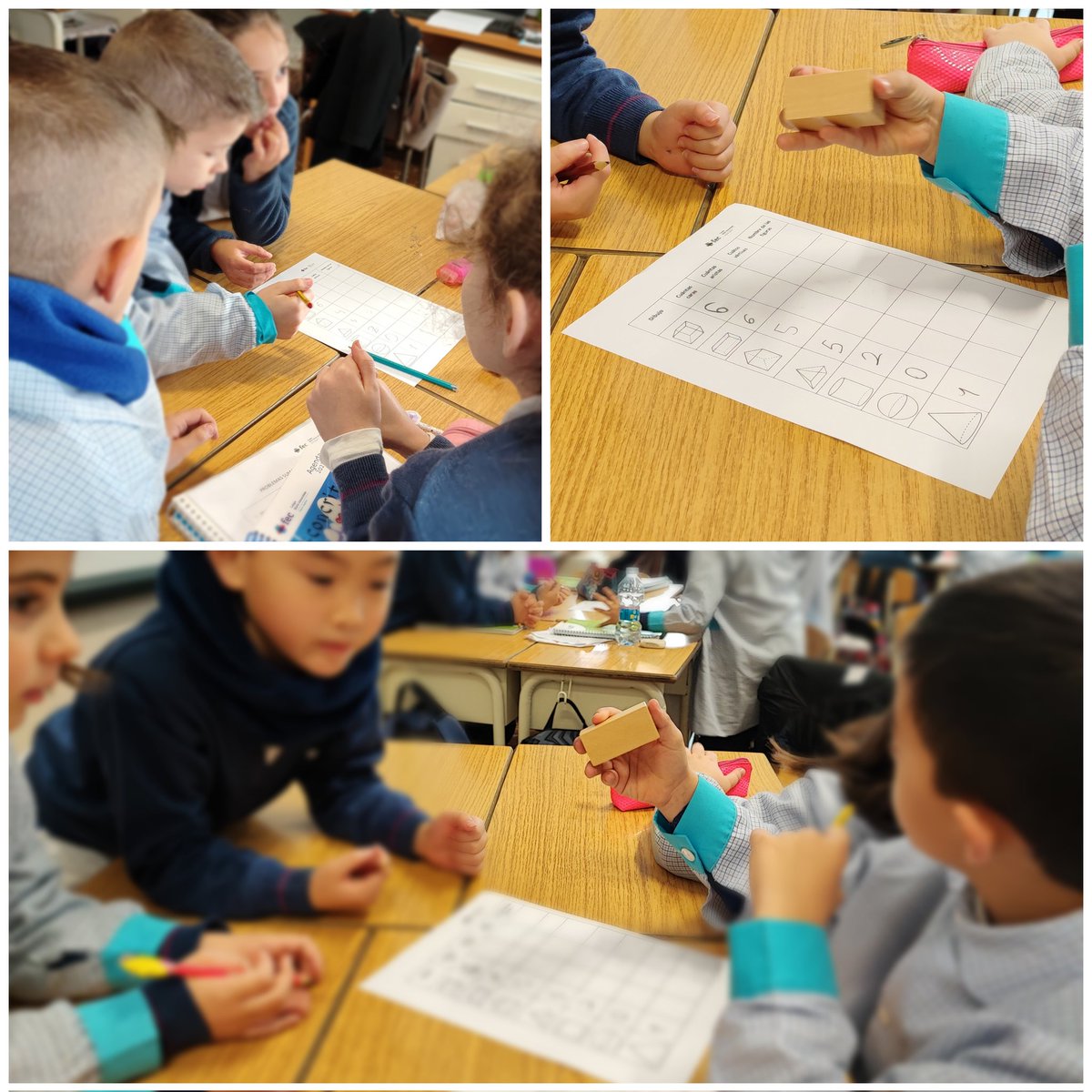 fecmips's tweet photo. Ver, tocar y aprender.
La clase de #segundoEP manipula los diferentes cuerpos geométricos para entender y contar mejor los vértices, las aristas y lados en una ronda práctica de mates.
#aprendizajemanipulativo
@colegiosfec
#Emat
@tekmaneducation
#otraformadeaprender https://t.co/foodayuBnW
