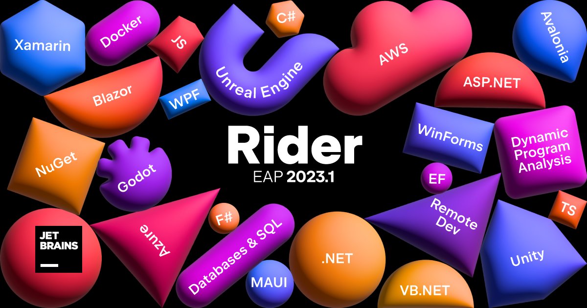 Rider 2023.1 EAP 4 just landed with:
- Full IDE zoom.
- Ability to debug startup code for WASM .NET apps.
- Initial Astro support.
- New feature for Angular.
- Support for TypeScript in Vue template expressions.
Learn more and download here: blog.jetbrains.com/dotnet/2023/02…