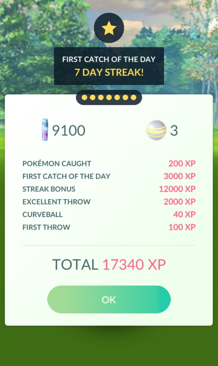 milieva13's tweet image. Double XP #7daystreak catch!!!  Happy Monday!!! 🥳 #PokemonGO #CatchThemAll