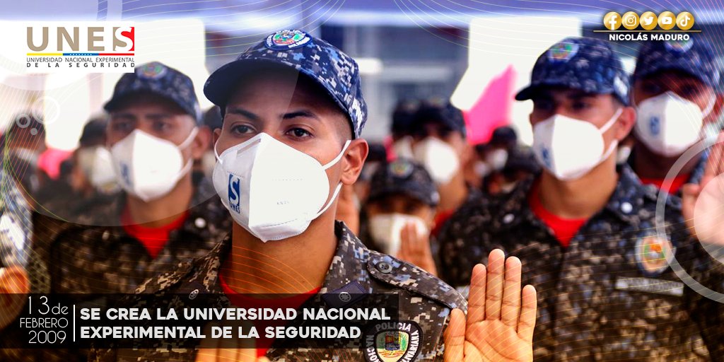 La Universidad Nacional Experimental de la Seguridad cumple 14 años construyendo el nuevo modelo policial bolivariano y humanista, formando profesionales al servicio del Pueblo. A toda la familia @UNESUNIVERSIDAD, reciban mi abrazo de felicitación y agradecimiento.