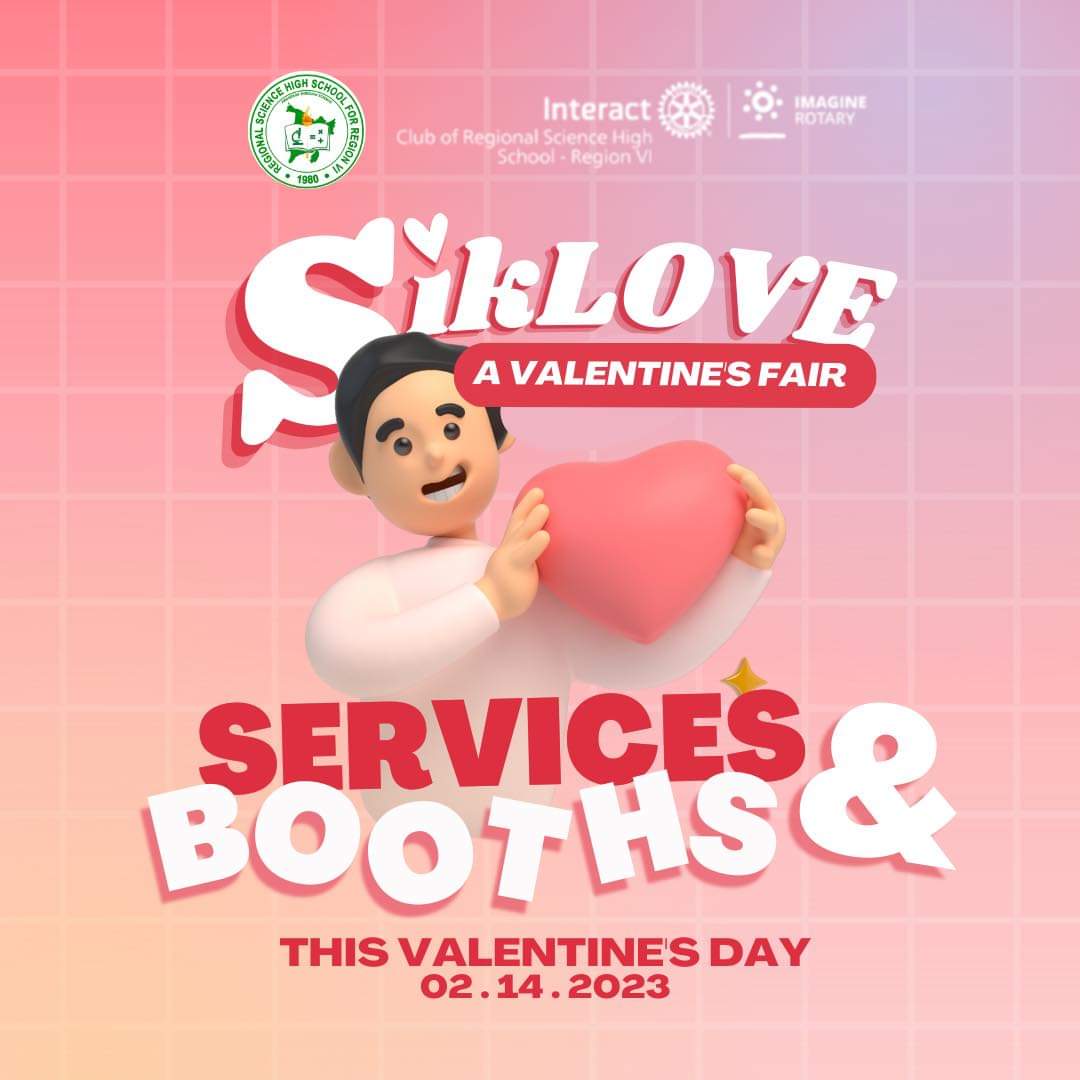 IACRSHSVI's tweet photo. Thinking of a way to spend your Valentine's Day? WE GOTCHU, SAYANISTAS❗️

The Interact Club, in collaboration with Arts Guild, presents SikLOVE: A Valentine's Fair, a one-day event to promote bonding and close relationships among the students...

1/4 https://t.co/Ryb6hYYKGB